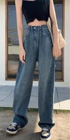 ゾゾタウン　ワイドレッグデニム Sサイズ