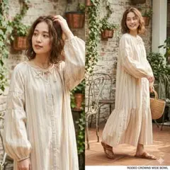 RODEO CROWNS WIDE BOWL【Ｆ】マキシワンピース ボリューム袖