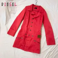 DIESEL ディーゼル トレンチコート 赤 レッド ライトアウターのサムネイル