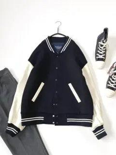 美品サニーレーベルゆったりシルエットオーバーサイズスタジアムジャンパー♪.