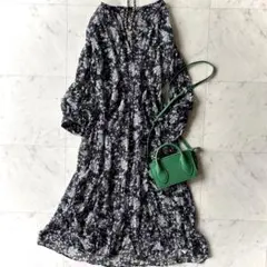 ダーマコレクション 花柄シフォン ロングワンピース 長袖 - メルカリ