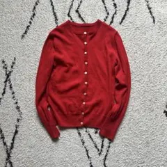 アダムエロペ　赤　カーディガン　ニット　ウール