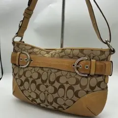 美品】コーチ COACH ショルダーバッグ 7077 シグネチャー　キャンバス