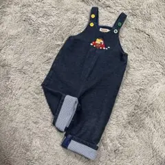 期間限定値下げ◡̈ ミキハウス ぷっちー 車のワッペン オーバーオール 70 80