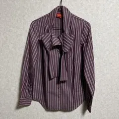 希少Vivienne Westwood レッドレーベル リボンストライプブラウス