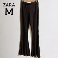 ZARA 【M】ブラウン フレアパンツ イージーパンツ 海外古着