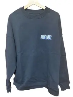 ブラック .WAVEロゴ スウェット M 古着
