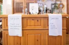 結婚式用　ウェルカムスペース　刺繍のタペストリー