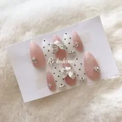 現品アーモンド15468スナ系　ワンホン　y2k フレンチガーリー　ドット