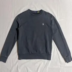 現行　ポロラルフローレン　トレーナー　ウォッシュ加工　スウェットシャツ　ネイビー