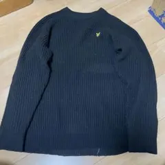 Lyle & Scott 黒 リブ編みセーターのサムネイル