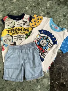 THOMAS & FRIENDS Tシャツ2枚とショートパンツセット