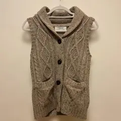 heart market ケーブルニットベスト ベージュ