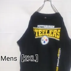 L51【US輸入】majestic　ロンT【2XL】ブラック　STEELERSのサムネイル