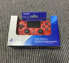 ほぼ未使用 純正PS4 DUALSHOCK 4 ワイヤレスコントローラー レッド