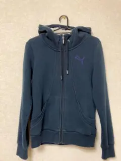 PUMA ネイビー フルジップパーカー