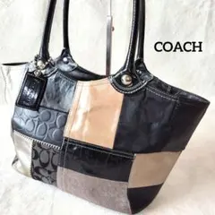 ♡COACH♡パッチワークショルダーバッグ レザー シグネチャー