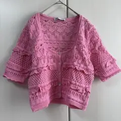 ZARA ザラ サマーニット ピンクのサムネイル
