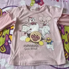 子供服 アンパンマン 長袖Tシャツ ピンク 90センチ
