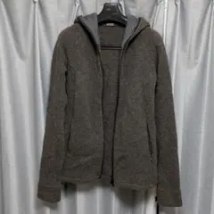 ブラウン フード付きカジュアルジャケット