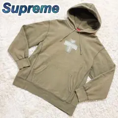✨希少カラー✨ シュプリーム Cross Box Logo パーカー オリーブ