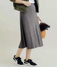 URBAN RESEARCH Sonny Label リブフレアニットスカート