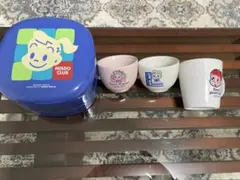 ミスドクラブオサムグッズ　お重箱　湯呑み　マグカップセット