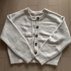 GU ホワイト 長袖カーディガン Sサイズ