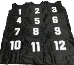 新品　ビブス　ブラック　3番を1枚（3番を3-30番の中から変更可能）