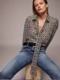 ZARA 柄シャツXS