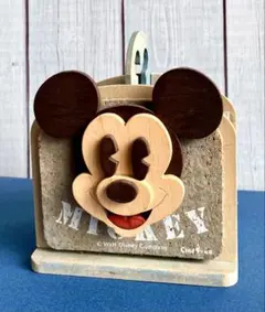 Disney Mickey Mouse アンティーク調木製卓上収納ラック