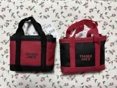 TRADER JOE'S ミニトートバッグ 赤と黒