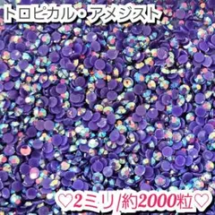 ラインストーン・トロピカルミルキーストーン(アメジスト)2ミリ