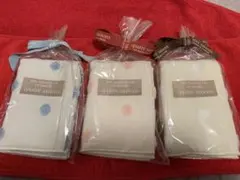 quatre saisons ドット模様 タオルハンカチ 3枚セット