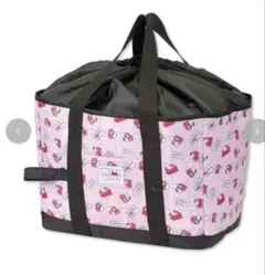 アベイル　キティ　お買い物バッグ　エッジー　ピンク　保冷保温　エコバッグ　総柄