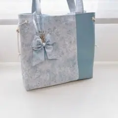 【K☆様お纏め専用ページ】リバティ　アンブリアアクアブルーバッグ＆ポーチ