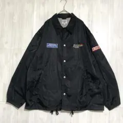 Benetton Fornurla 1 バックプリント ナイロンジャケット　黒