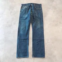 リーバイス501 Levis W33 ブルーデニム 青 ヒゲ 古着 15992