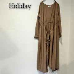 ホリデー ロングワンピース トップス シンプル 無地 ドレープ キレイめ