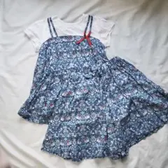120 女の子 セットアップ 小花柄