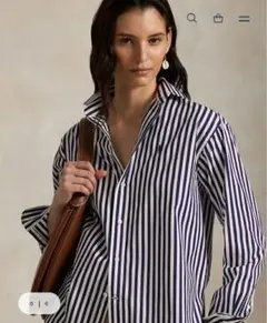 ポロラルフローレン　リラックス フィット ストライプド コットン シャツ