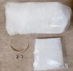 ウェディングベール、ティアラ、イヤリング、ショートベール、グローブ6点セット