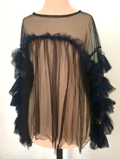 ANDRESD デコラティブチュールトップス