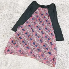 And A　アンドエー　切り替えワンピース　レイヤード風　花柄　フラワーのサムネイル