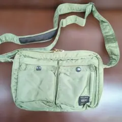 PORTER ポーター タンカー ミニショルダーバッグ カーキ USEDグリーン