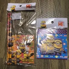 ミニオンズ おりがみメモ付き4点文具セット&ふせんメモ