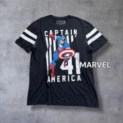 MARVEL キャプテンアメリカ 41番　グラフィック　Tシャツ ブラック
