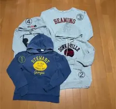 パーカー4点セットまとめ売りグレーネイビー