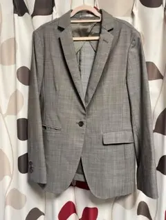 DIFFERENCE チェック柄 グレー ビジネスジャケット　上下