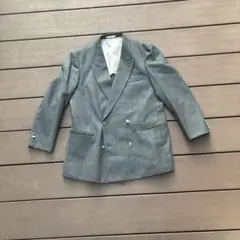 グレー ダブルブレスト テーラードジャケット